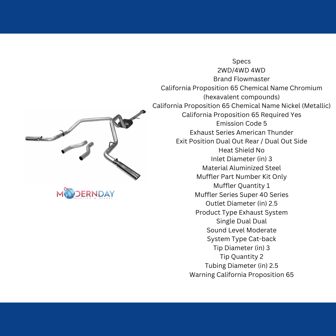 1993-1995 Chevrolet C1500 Cat-back Exhaust System Flowmaster American Thunder 17