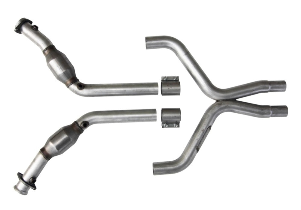 Fits 2011-2014 Ford Mustang V6 3.7L Full X Pipe With Catalytic Converters-1814 - Car Part People