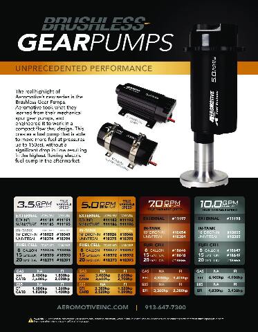 Electric Fuel Pump High Flow EFI Performance Universal Fit Aeromotive 18394-BGPL