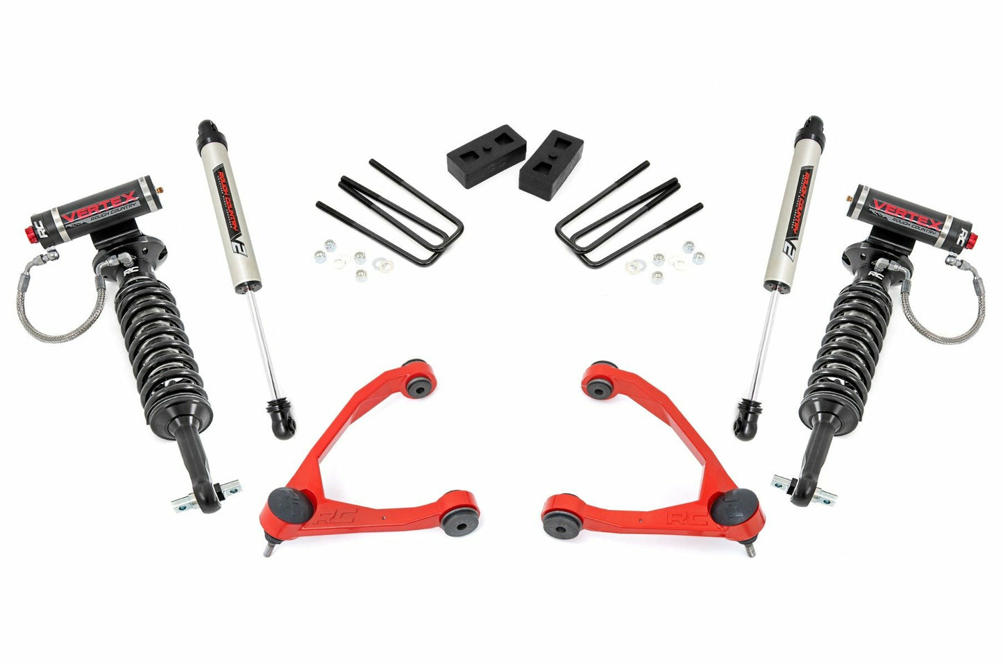 Fits Chevy/GMC 1500(07-13) 3.5" Lift Forged UCA Cast Steel Vertex/V2 19857RED