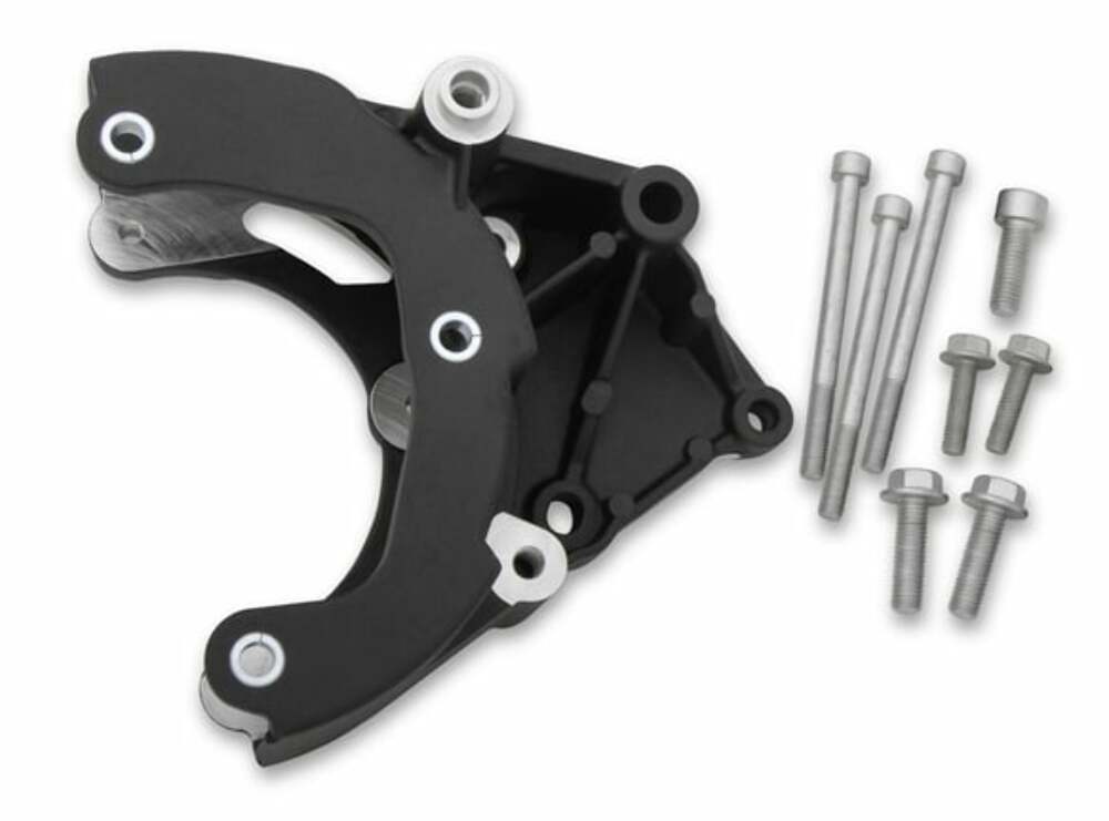 Black LS A/C Accessory Drive Bracket 20-133BK