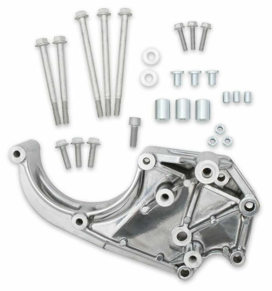 Polished Passenger's Side Bracket Only (A/C)-Fits Sanden SD508 or SD7 20-134P