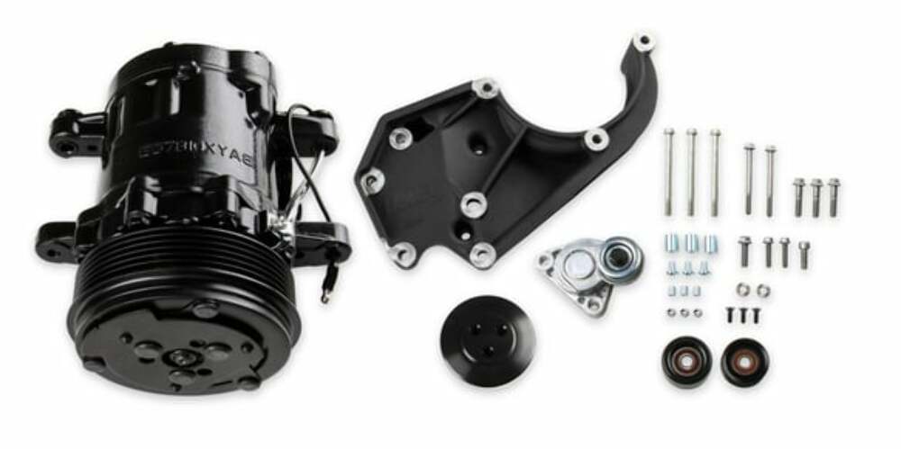 Passenger's Side A/C Bracket- SD7 A/C Compressor, Tensioner, & Pulleys 20-142BK