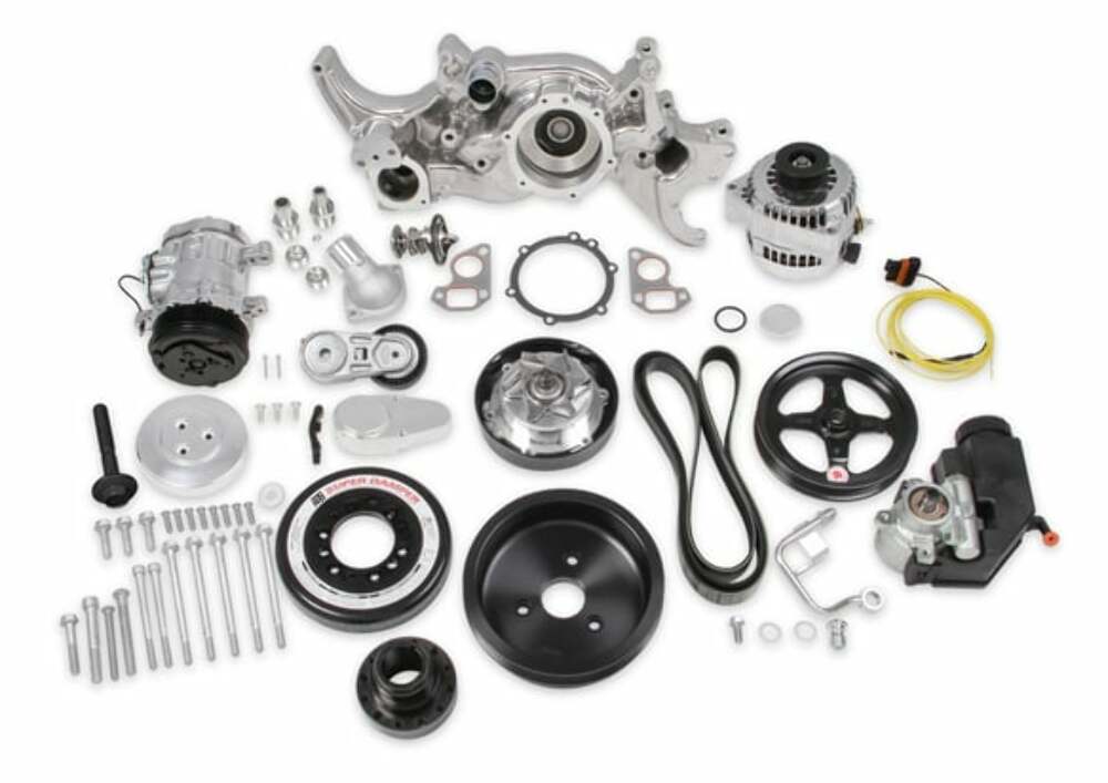 Holley Premium Polished Mid-Mount LS7 Complete Accessory System-Dry Sump 20-190P