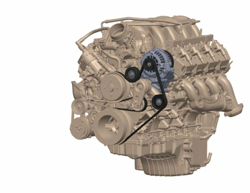 Fits 2020+ Ford 7.3L Godzilla Engine W/ 105Amp Alternator & Bracket Kit-20-380