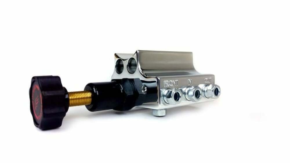 Chrome Adjustable Proportioning Valve w/Mount, Left Port Exit,w/3/8-24 2000058LP
