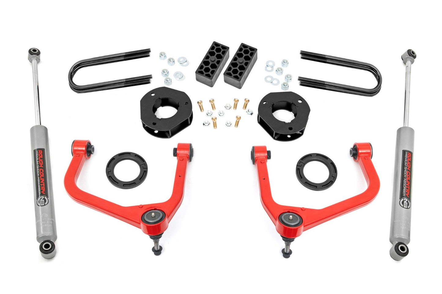Rough Country 3.5 Inch Lift Kit - Chevy Silverado 1500 2WD/4WD (2025) - 110430RED