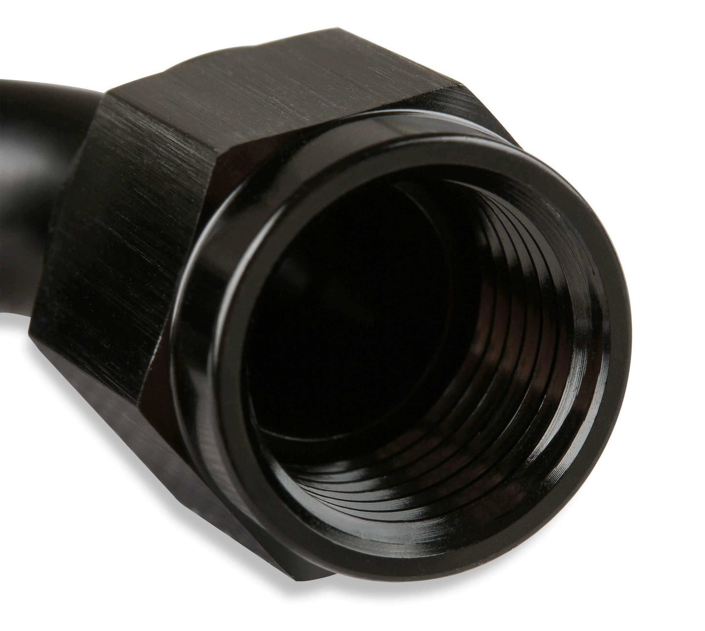 Mr. Gasket -10 AN 90 Degree Push-On Hose Ends - Black - 209010-BL