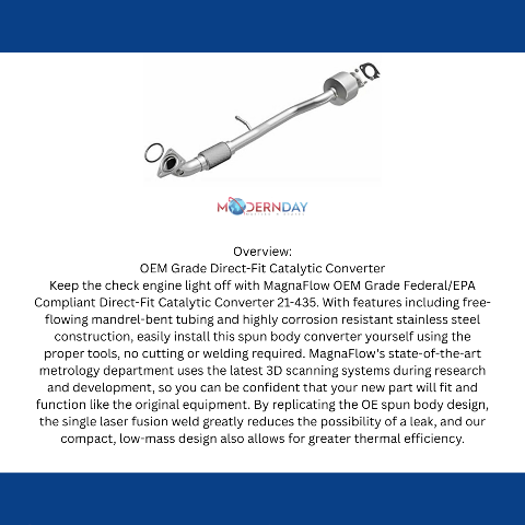 13-15 Chevrolet Spark OEM Grade Direct-Fit Catalytic Converter 21-435 Magnaflow