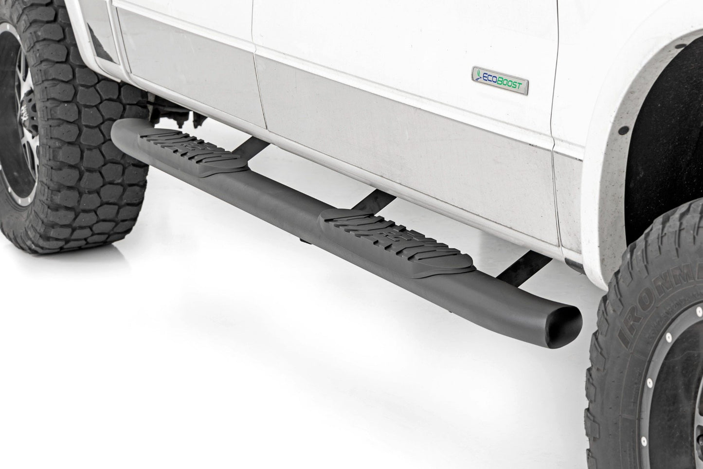 Fits Ford F-150 2WD/4WD (2009-2014) Oval Nerf Step; Crew Cab; Black; 21007