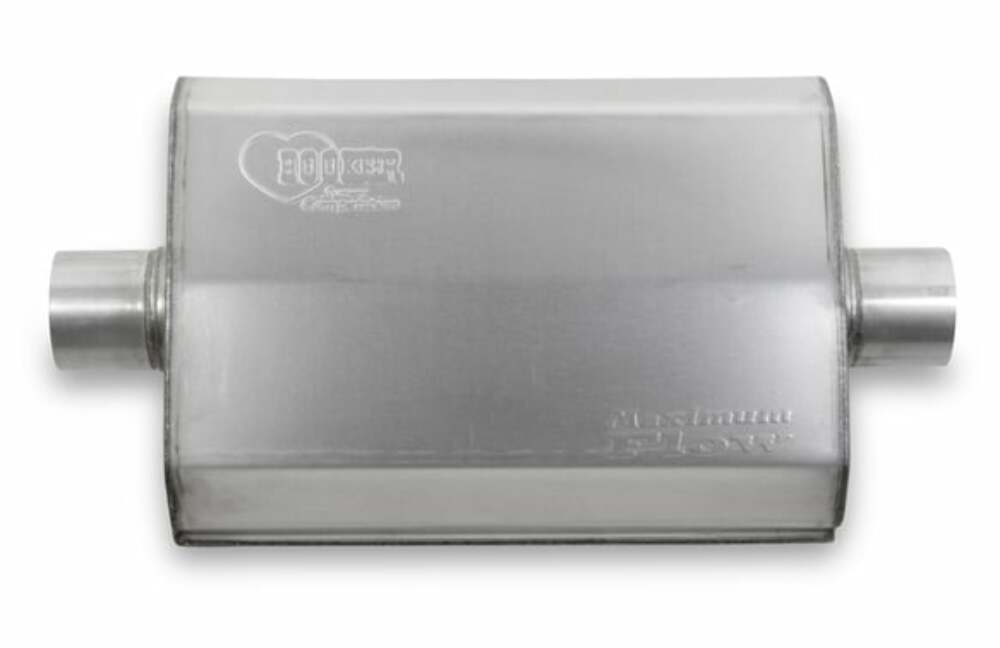 Single 2-1/2" Center Inlet, Single 2-1/2" Center Outlet, Hooker Muffler 21614HKR