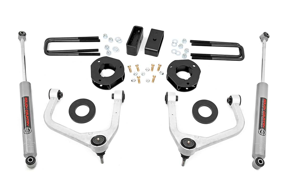 Fits GMC Sierra 1500 2WD/4WD (2019-2024) 3.5 Inch Lift Kit; 22630