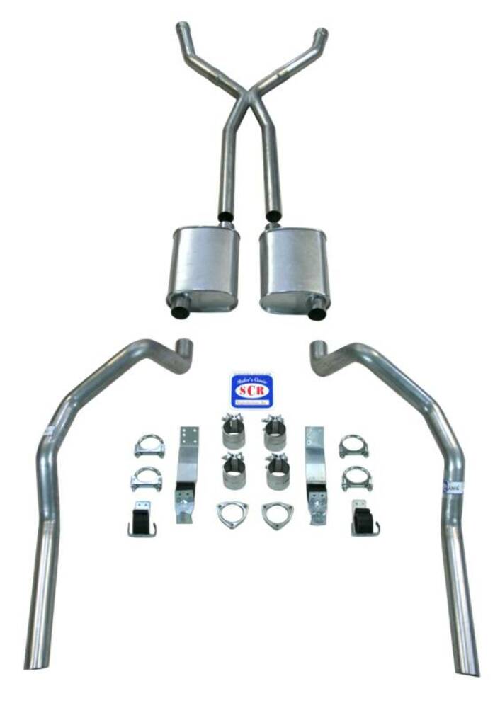 Fits 1967 - 1969 Camaro X Style 2-1/2" Exhaust System with Small Block Long Style Headers 23031