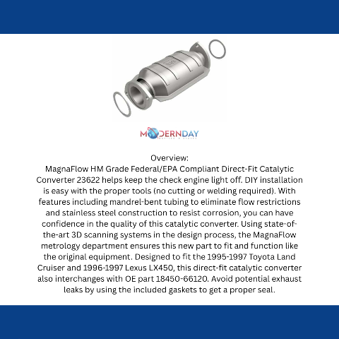1996-1997 Lexus LX450 Direct-Fit Catalytic Converter 23622 Magnaflow
