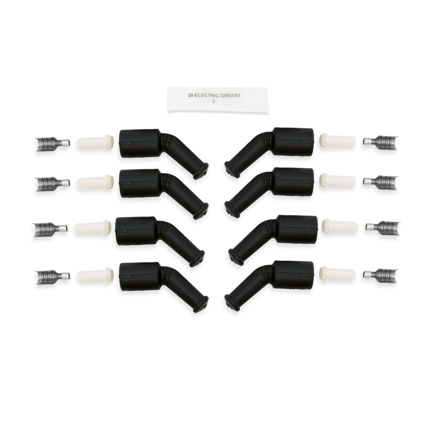 Spark Plug Wire Set Universal 8mm Silicone Spiro Pro 180? 350 ohm/ft Black 73065