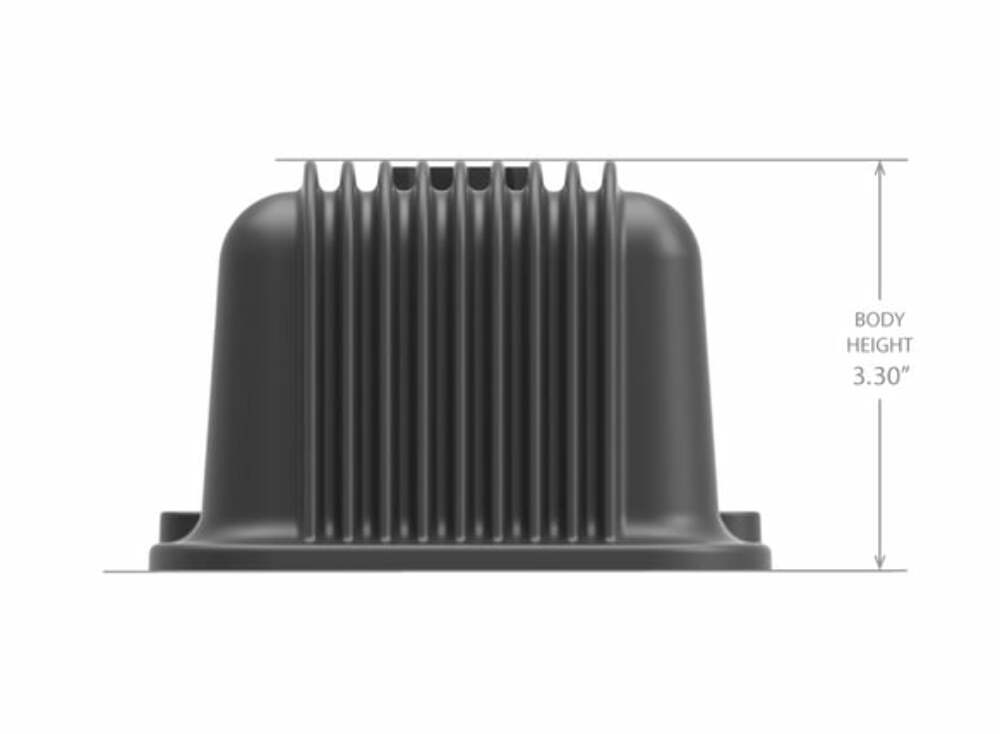 SBC Vintage Series Finned Valve Covers - Satin Black Machined Finish - 241-245
