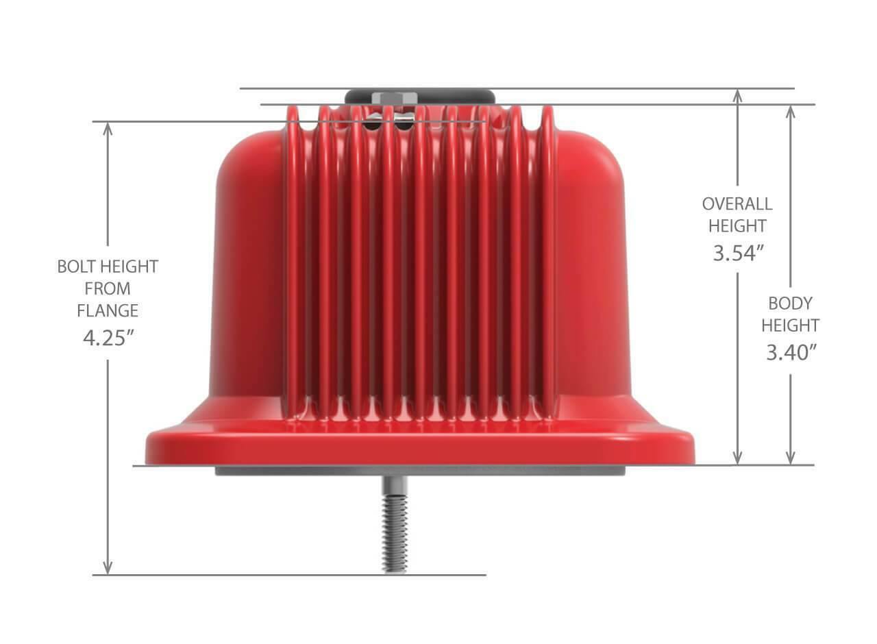 Holley Finned Valve Covers Small Block Chevy Engines Gloss Red Finish 241-250