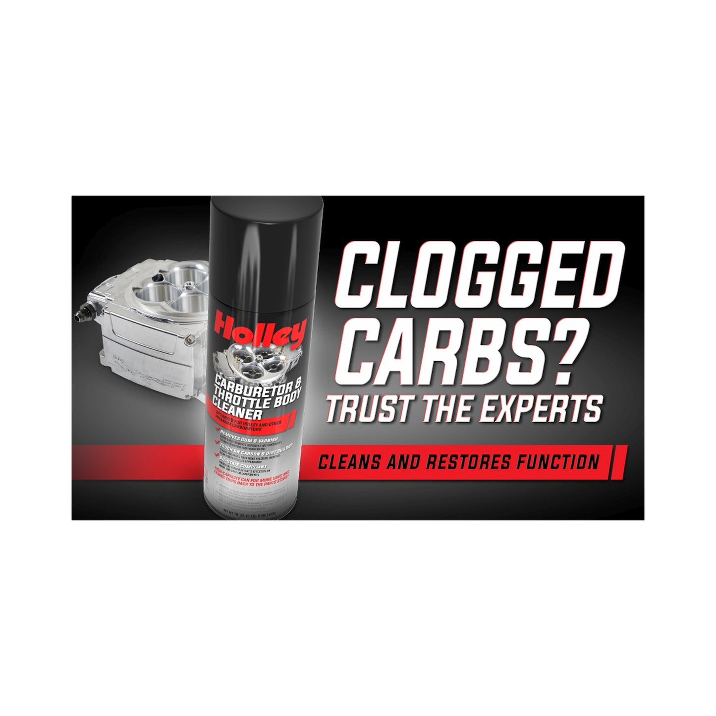 HOLLEY Carburetor & Throttle Body Cleaner Spray, 18oz Can 120-HLYCC-18