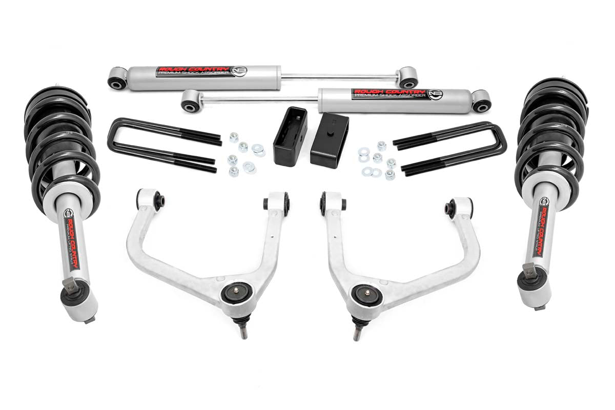 Fits Chevy Silverado 1500 2WD/4WD (2019-2024) 3.5 Inch Lift Kit; N3 Struts 29532