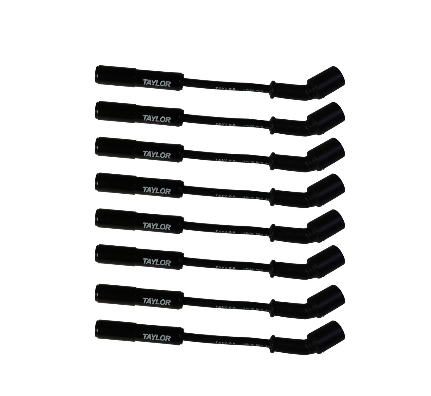 Spark Plug Wire Set Universal 8mm Silicone Spiro Pro 350 ohm/ft Black 75005-B