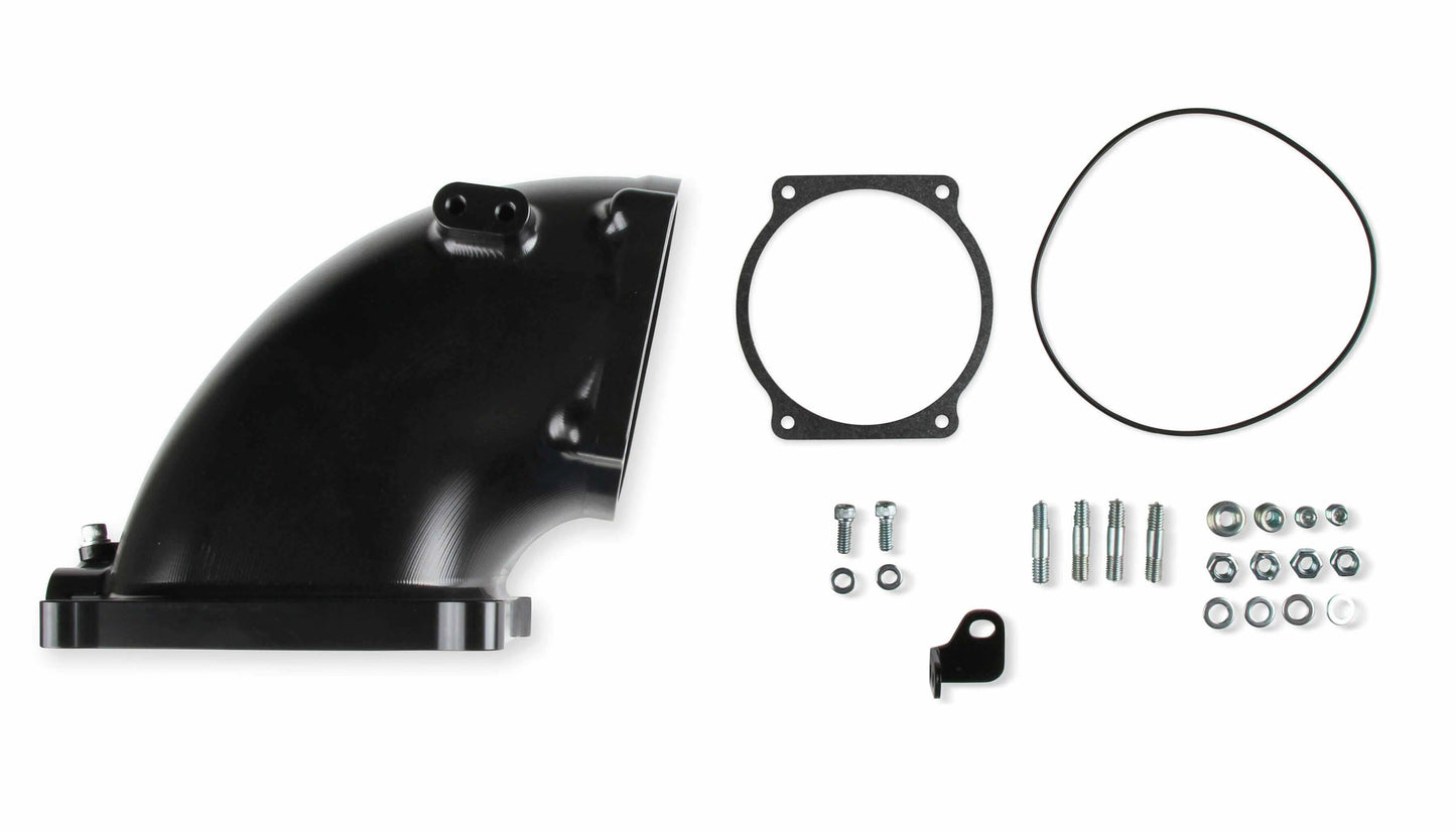 Billet 4500 EFI Throttle Body Intake Elbow-LS- Black Finish - 300-253BK