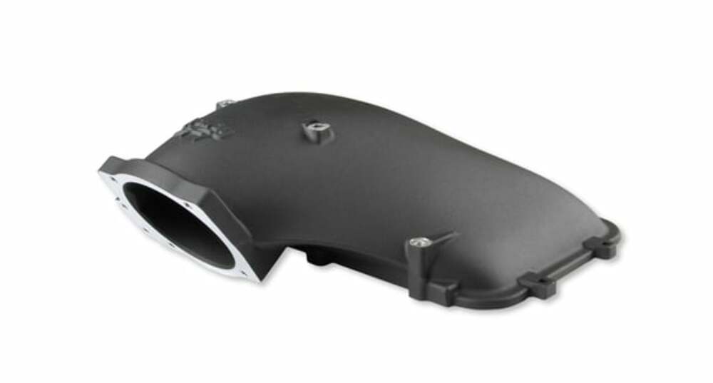 8.2 SBF Ford Hi-Ram EFI Manifold with Side Mount Top-Black - 300-306BK