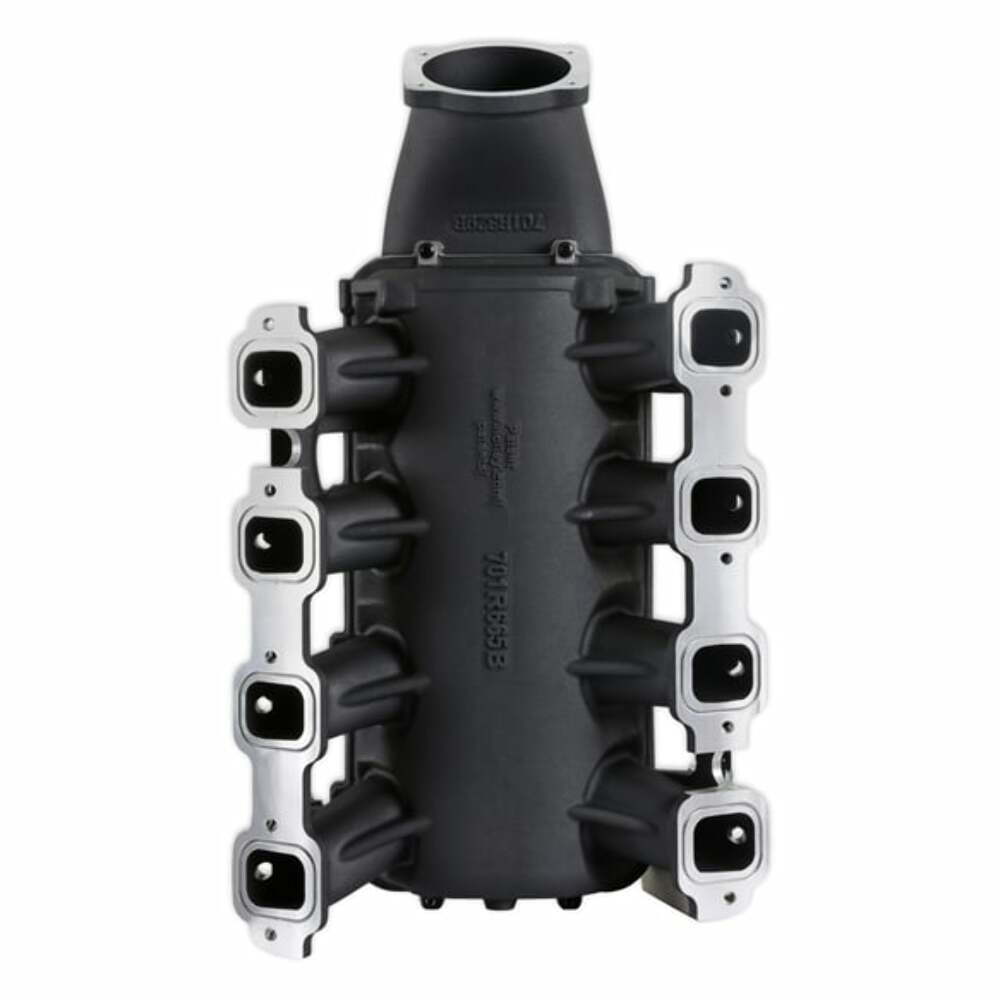 Lo-Ram Manifold Kit &Port Inject Fuel Rails-Gm Gen V Lt Top-Feed-Black-300-718BK