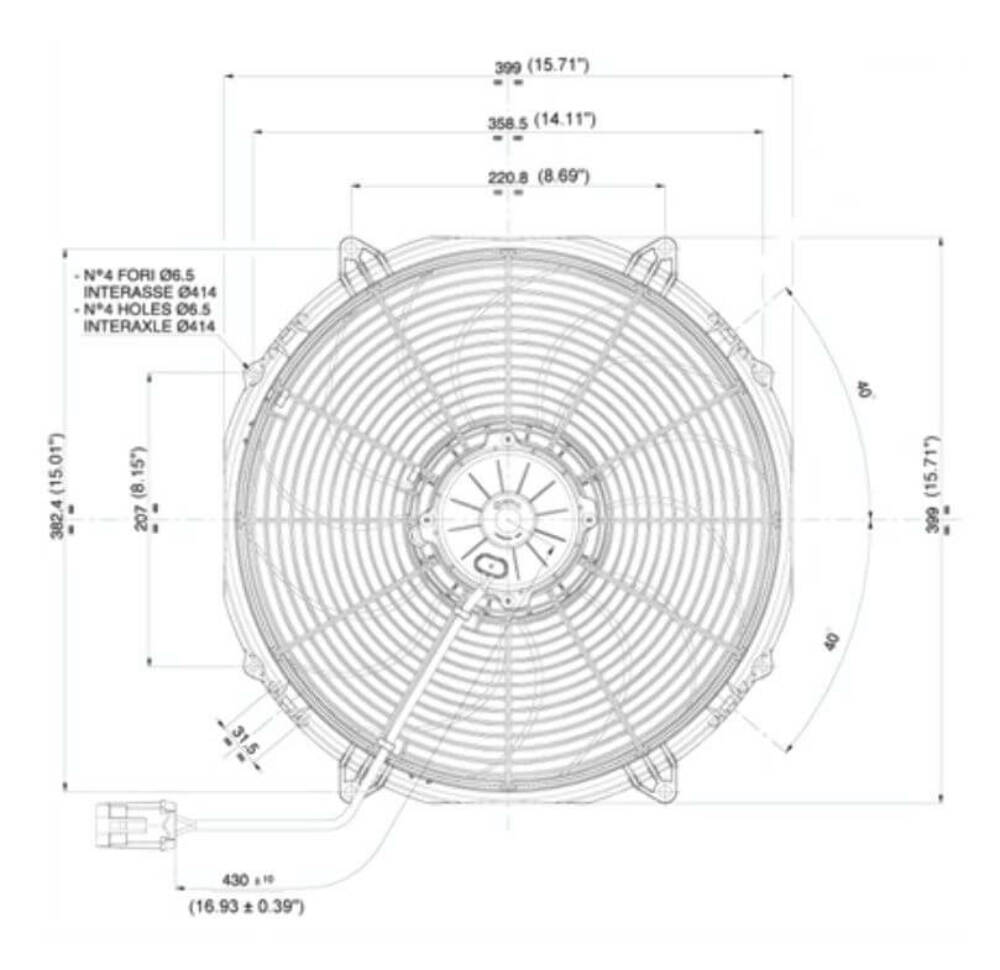 Spal USA 30102803 16’’ High Output (H.O.) Fan - Pull