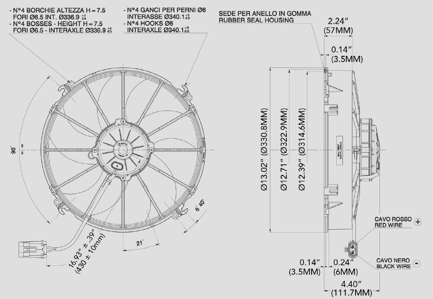 Spal 30103202 High Output Fan (12In ; For Use W/ 60Amp Fuse at 13V), 1 Pack