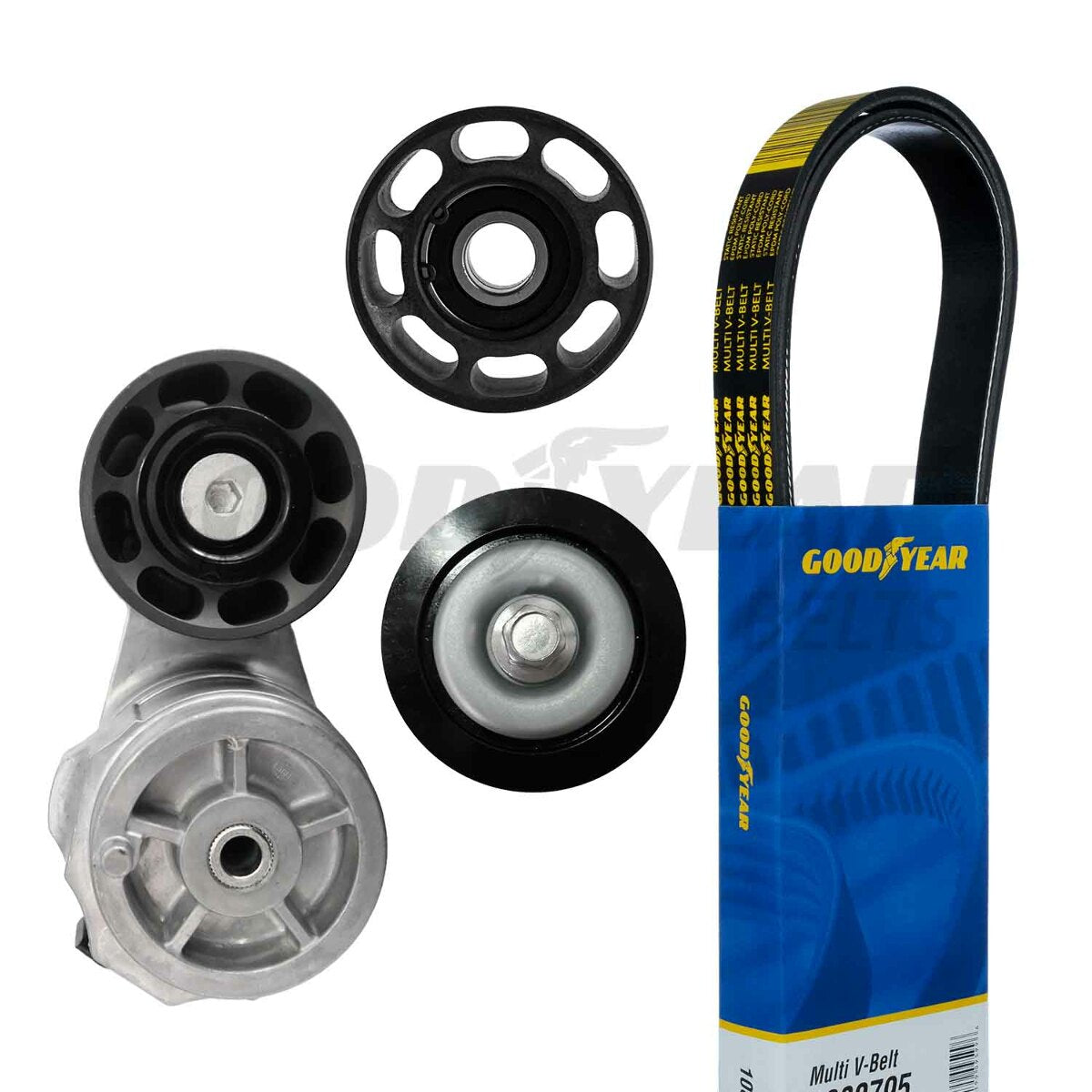 1996-2002 Kenworth T800 Serpentine Belt Drive Component Kit Goodyear 3255