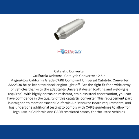 1975-1980 Chevrolet Camaro CARB Compliant Catalytic Converter 3322306 Magnaflow