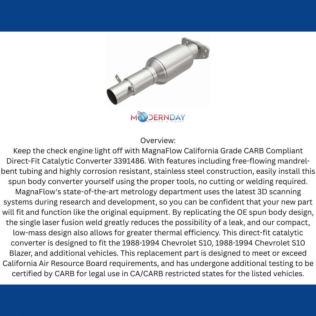 88-94 Blazer/Jimmy/S10 CA Direct-Fit Catalytic Converter 3391486 Magnaflow