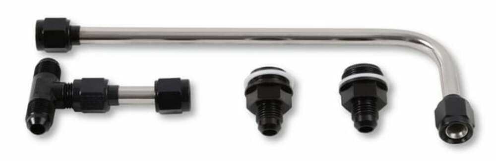 Dual Feed Fuel Line #6AN (Black) - 34-600BKQFT