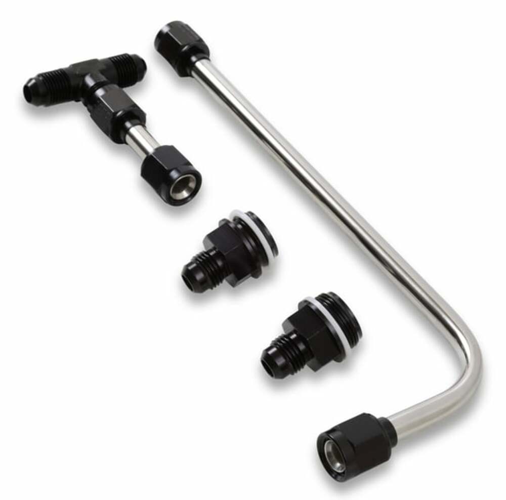Dual Feed Fuel Line #6AN (Black) - 34-600BKQFT