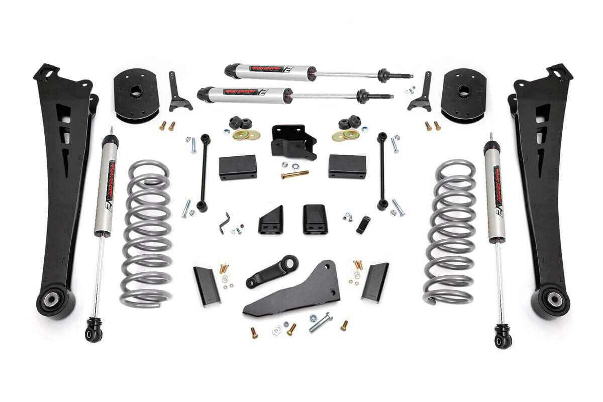 Fits Ram 2500 4WD (2014-2018) 5" Lift Kit; FR Gas Coil; Radius Arms; V2; 37370