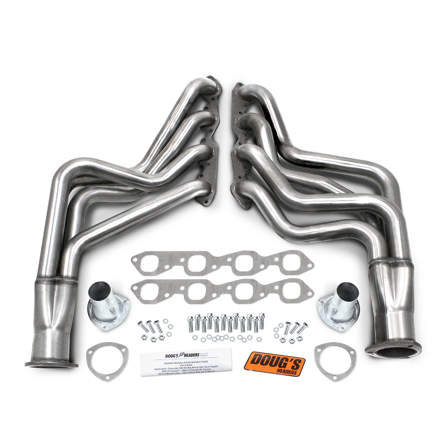 Long Tube Headers for 304 Stainless 2in Primary Stainless Steel D322-SS