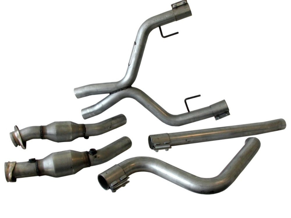 Fits 05-10 Mustang V6 Dual Exhaust Conversion X Pipe w/Catalytic Converters-4011 - X Pipe Car Part People