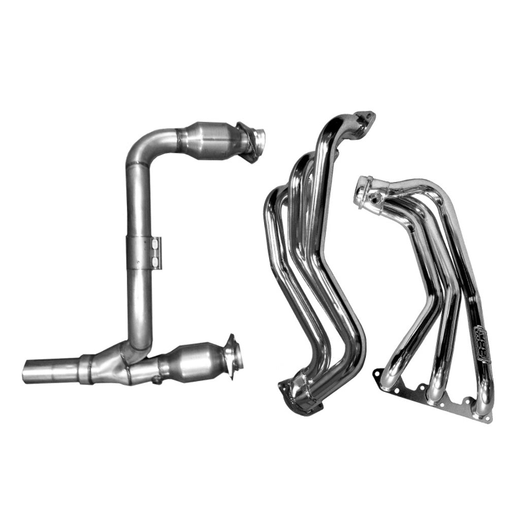 Fits 07-11 Wrangler 3.8L 1-5/8 Long Tube Exhaust Headers Y Pipe w/Catalytic-4050 - Car Part People