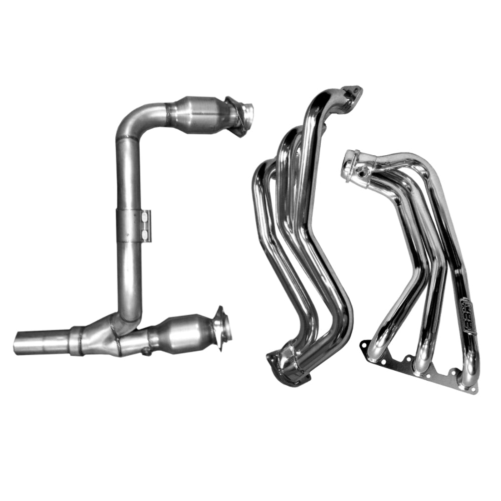 Fits 07-11 Wrangler 3.8L 1-5/8 Long Tube Exhaust Headers Y Pipe w/Catalytic-4050 - Car Part People