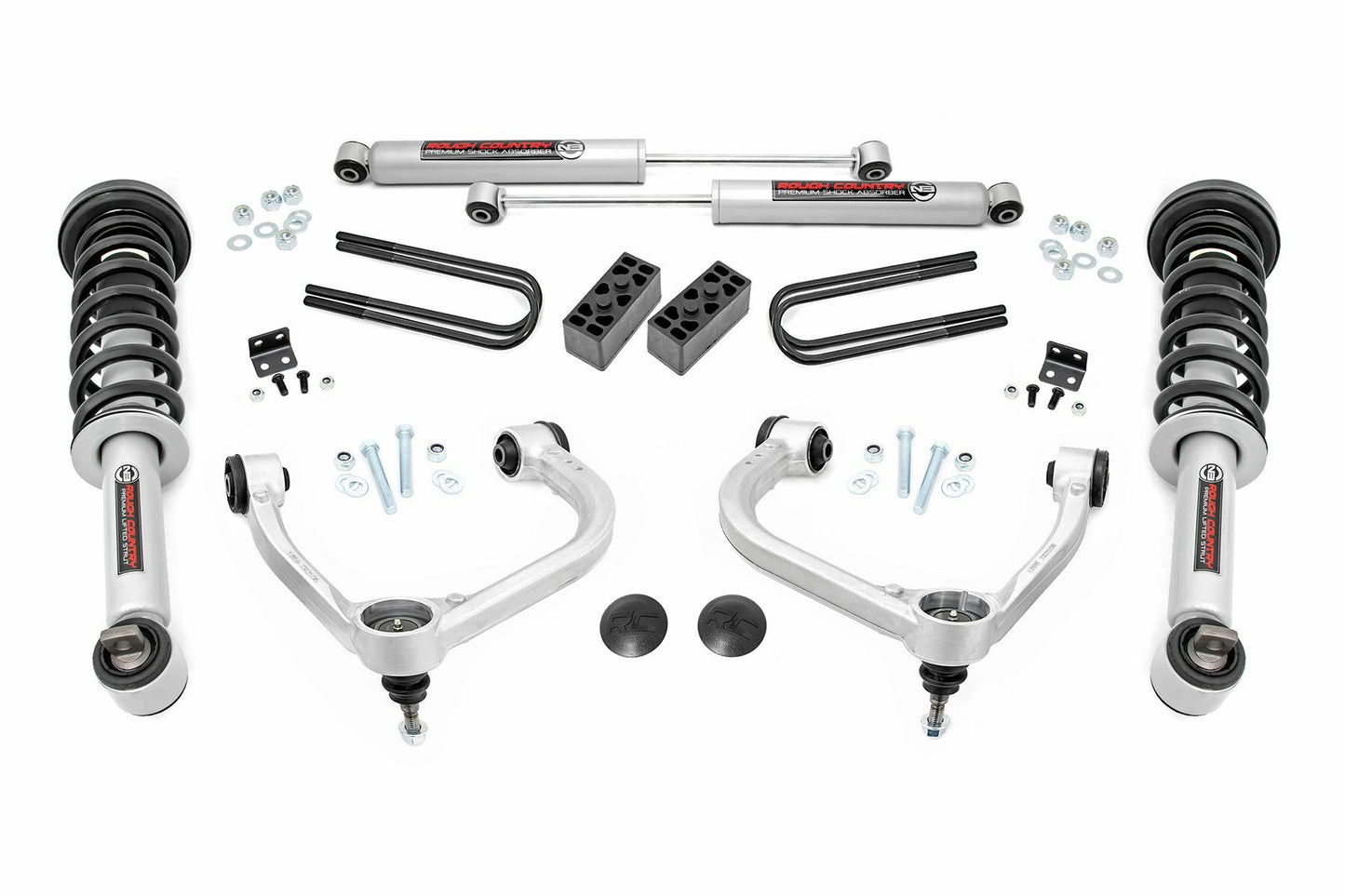 Fits Ford F-150 4WD (2021-2024) 3 Inch Lift Kit; Forged UCA; N3 Struts; 41431