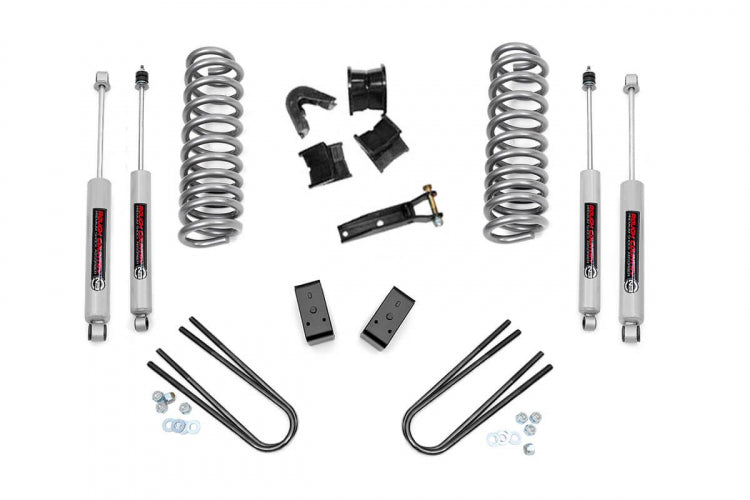 Fits Ford F-100 4WD (1970-1976) 4 Inch Lift Kit; Rear Blocks; 445-70-76.20