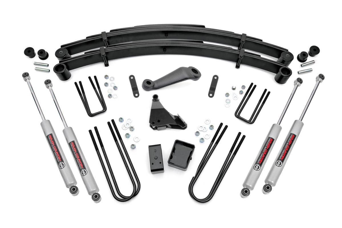 Fits Ford F-250/F-350 SD 4WD (1999-2004) 6" Lift Kit; Rear Blocks; 49630