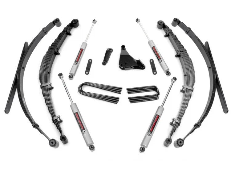 Fits Ford F-250/F-350 SD 4WD (1999-2004) 6" Lift Kit; Rear Springs; 49730