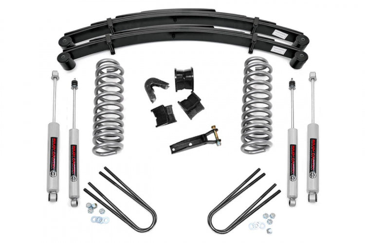 Fits Ford F-100/F-150 4WD (1977-1979) 4 Inch Lift Kit; Rear Springs 500-77-79.20