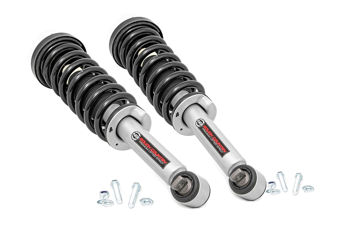 Fits Ford F-150 4WD (2014-2024) N3 Leveling Struts; 2 Inch; Loaded Strut; 501068