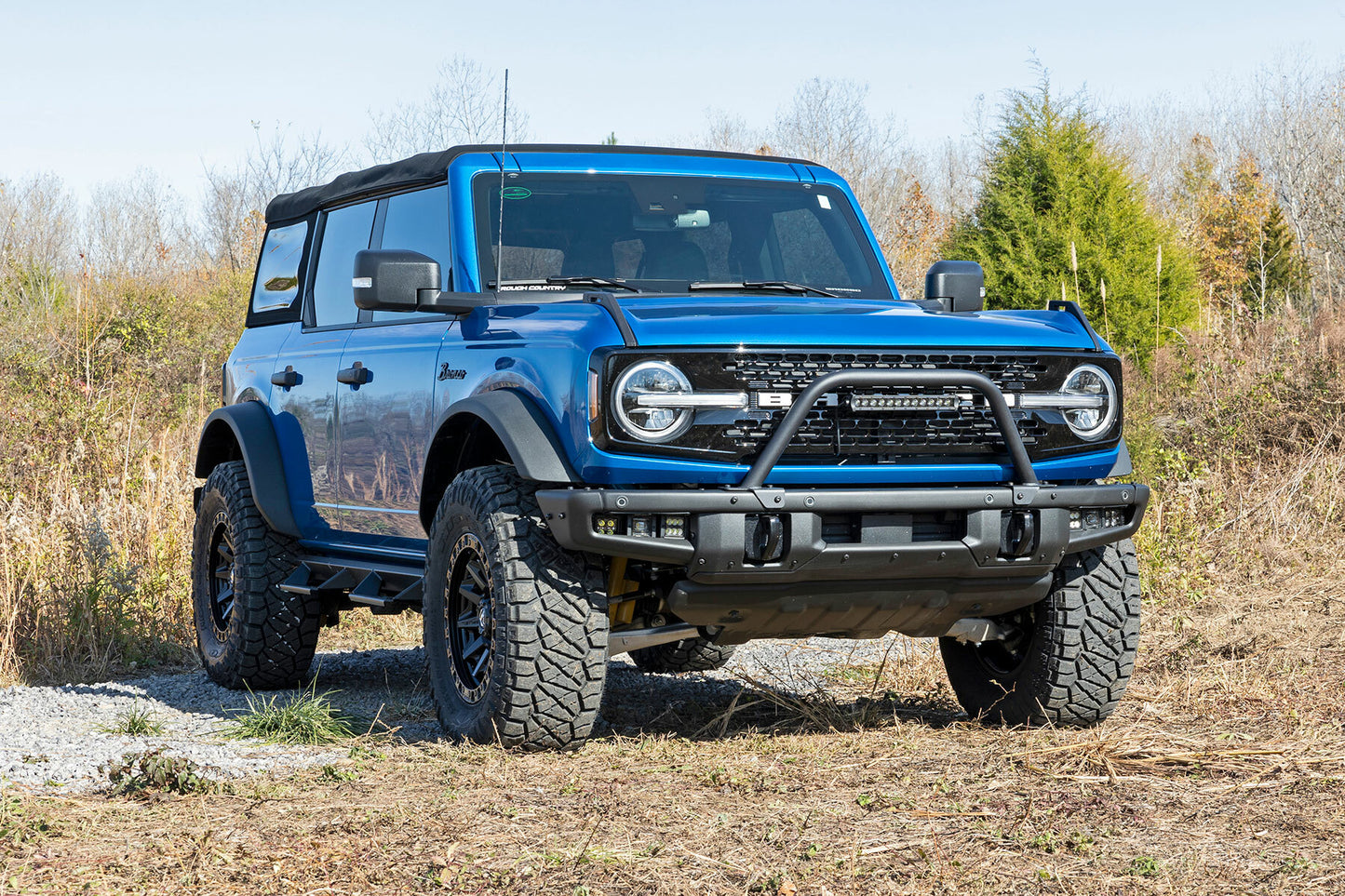 Fits Ford Bronco(21-24) Safari Bar 12" LED Light Bar Black Single Steel 51116