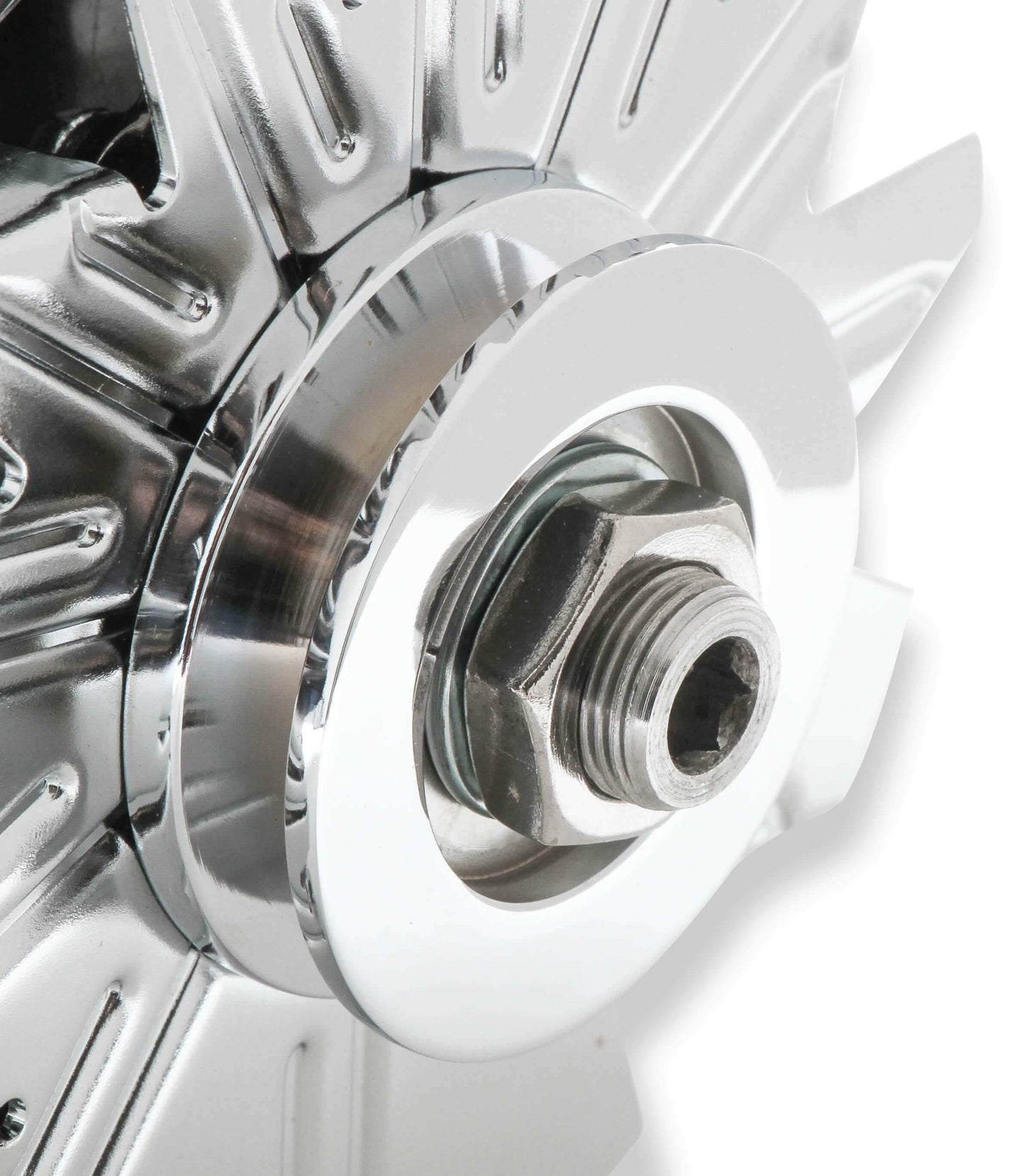 Mr. Gasket Chrome Alternator-Early GM Delco 80 Amp - 5123