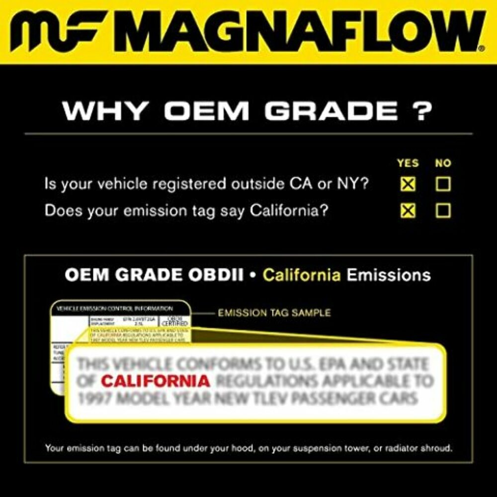 2008-2010 Toyota Highlander Direct-Fit Catalytic Converter 52104 Magnaflow - Catalytic Converters Car Part People