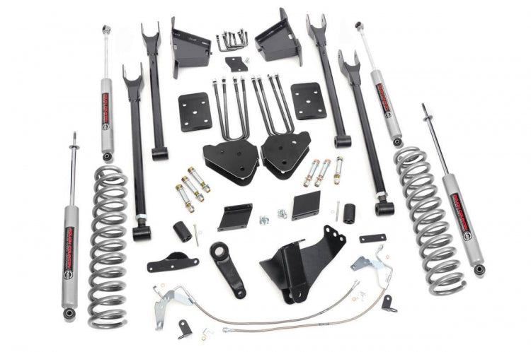 Fits Ford F-250 SD 4WD (2011-2014) 6" Lift Kit; 4-Link; No OVLD; 532.2