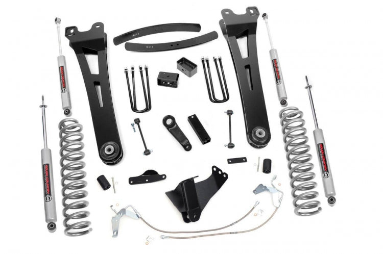 Fits Ford F-250/F-350 SD 4WD (08-10) 6" Lift Kit; Gas; Radius Arm; 539.2
